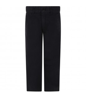 Blue trousers for boy with patch