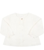 Chloé Kids Ivory blouse for girl with logo