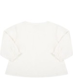 Chloé Kids Ivory blouse for girl with logo