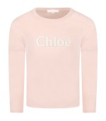 Chloé Kids Pink t-shirt for girl with logo