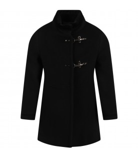 Black coat for girl