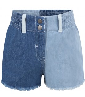 Blue shorts for baby girl