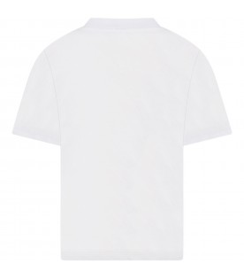 White t-shirt for boy with writing