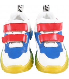 Multicolor sneakers for kids with logo
