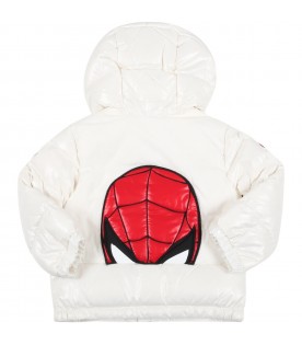 White ''Narzin'' jacket for baby boy with Spiderman