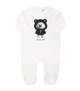 White babygrow for baby kids with bear