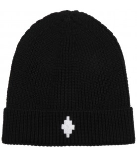 Black hat for boy with cross