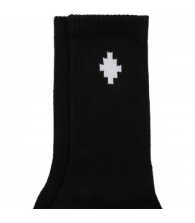 Black socks for kids with cross