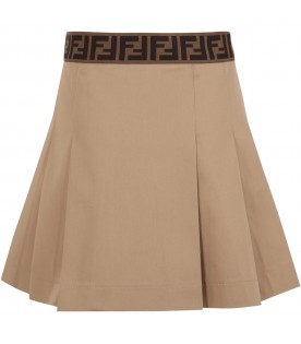 Beige skirt for girl