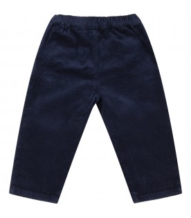 Blue trouser for baby boy with logo