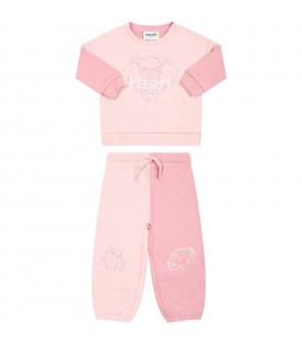 Multicolor tracksuit for baby girl
