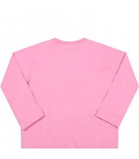 Pink t-shirt for baby girl with logo
