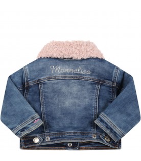Blue jacket for baby girl with Aristocats