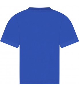 Blue t-shirt for boy with logo