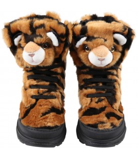 Multicolor boots for kids with lion