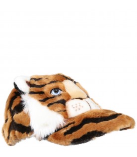 Multicolor hat for kids with tiger and logo