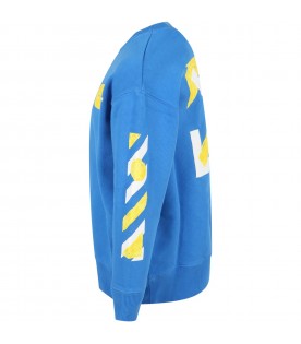 Azure sweatshirt for boy with logo