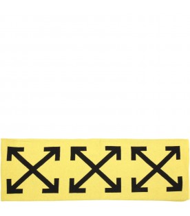 Yellow scarf for kids with arrows