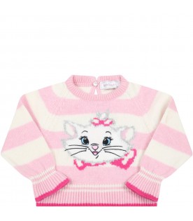 Multicolor sweater for baby girl