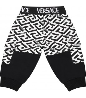 Multicolor sweatpants for baby boy with logo