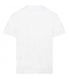 White t-shirt for boy with palm