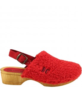 Red sandals for girl
