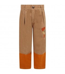 Brown trousers for boy with Mr. O'Clock