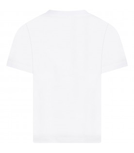 White t-shirt for boy with marine animals