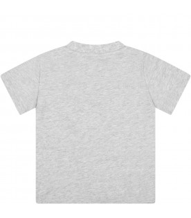 Grey t-shirt for baby boy with balloon