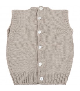 Beige vest for baby kids