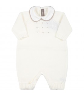 Ivory babygrow for baby kids with embroidery