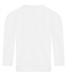 White T-shirt for kids with black logo