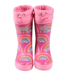 Pink rain-boots for girl