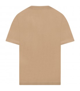 Beige T-shirt for kids with Thomas Bear