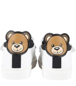 Moschino Kids White sneakers for kids with Teddy Bear