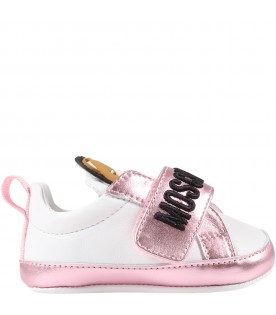 Multicolor sneakers for baby girl with Teddy Bear