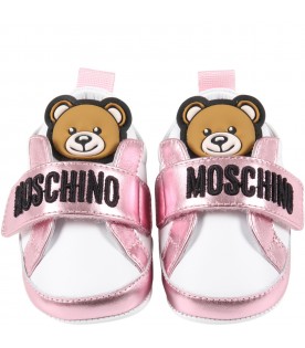 Multicolor sneakers for baby girl with Teddy Bear