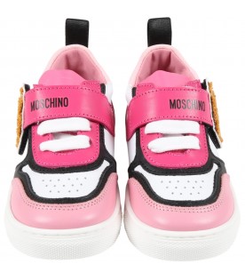 Multicolor sneakers for girl with Teddy Bear