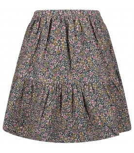 Ivory skirt for girl with flowers