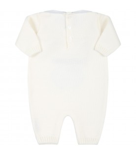 Ivory babygrow for baby boy with bear