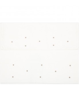 White set for baby kids with polka-dots