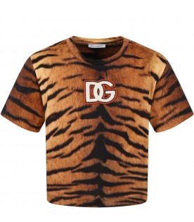 Multicolor t-shirt for kids with logo