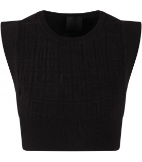 Black vest for girl