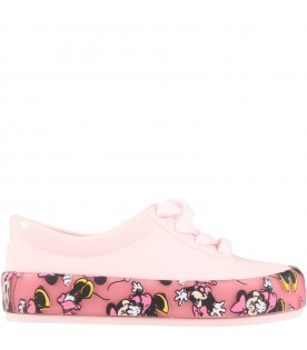 Pink sneakers for girl with Minnie