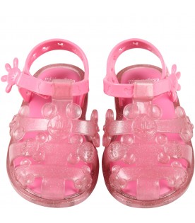 Pink sandals for girl