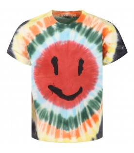 Tie-dye t-shirt for boy with smile