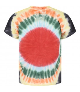 Tie-dye t-shirt for boy with smile