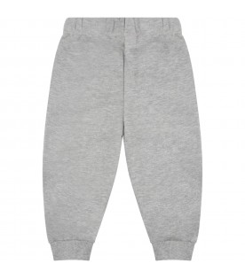 Pantalone grigio per neonati con smile