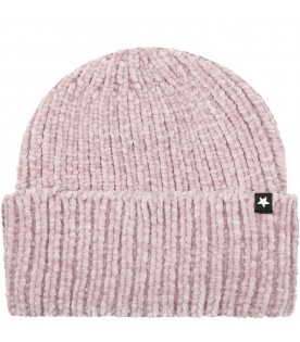 Pink hat for girl with logo