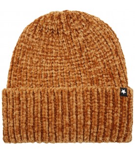 Brown hat for kids with logo